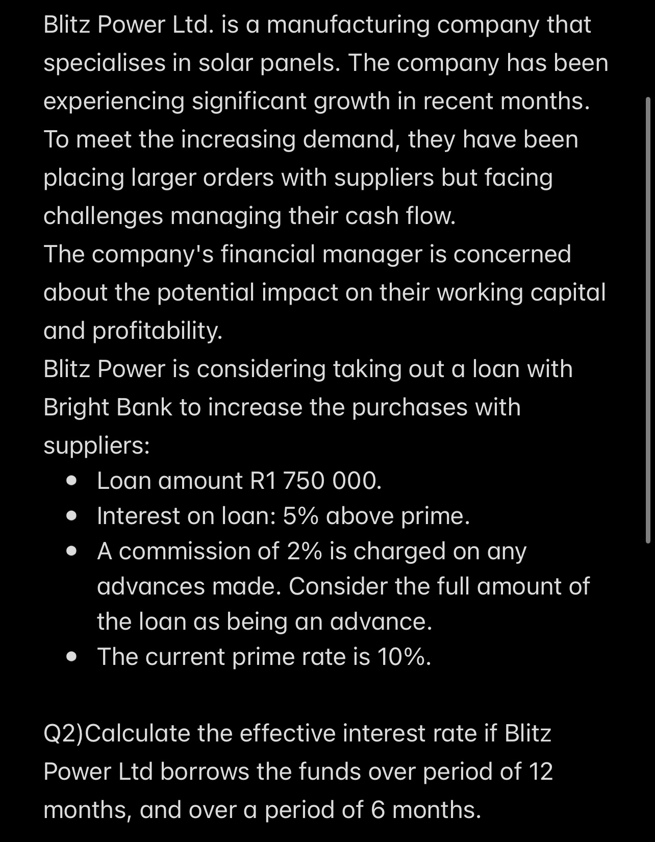  Management of current liabilities 