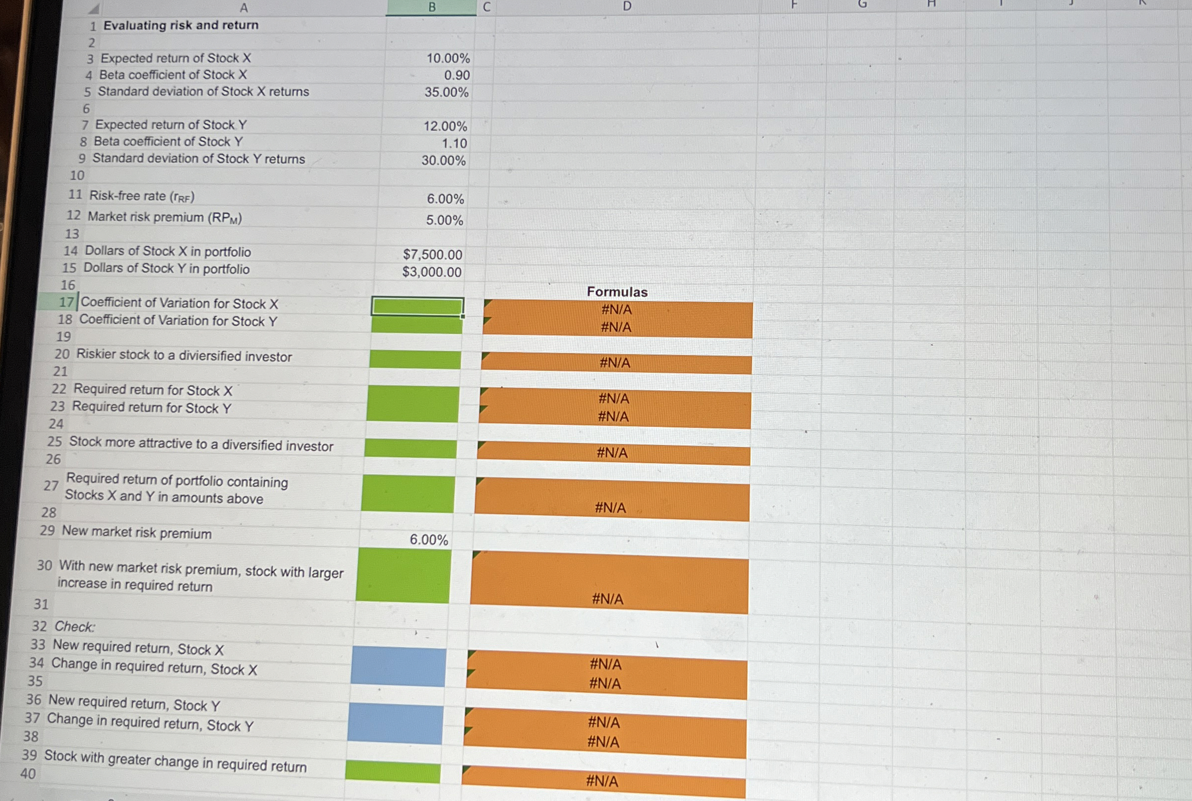  Excel Online Structured Activity: Evaluating risk and return analysis to answer