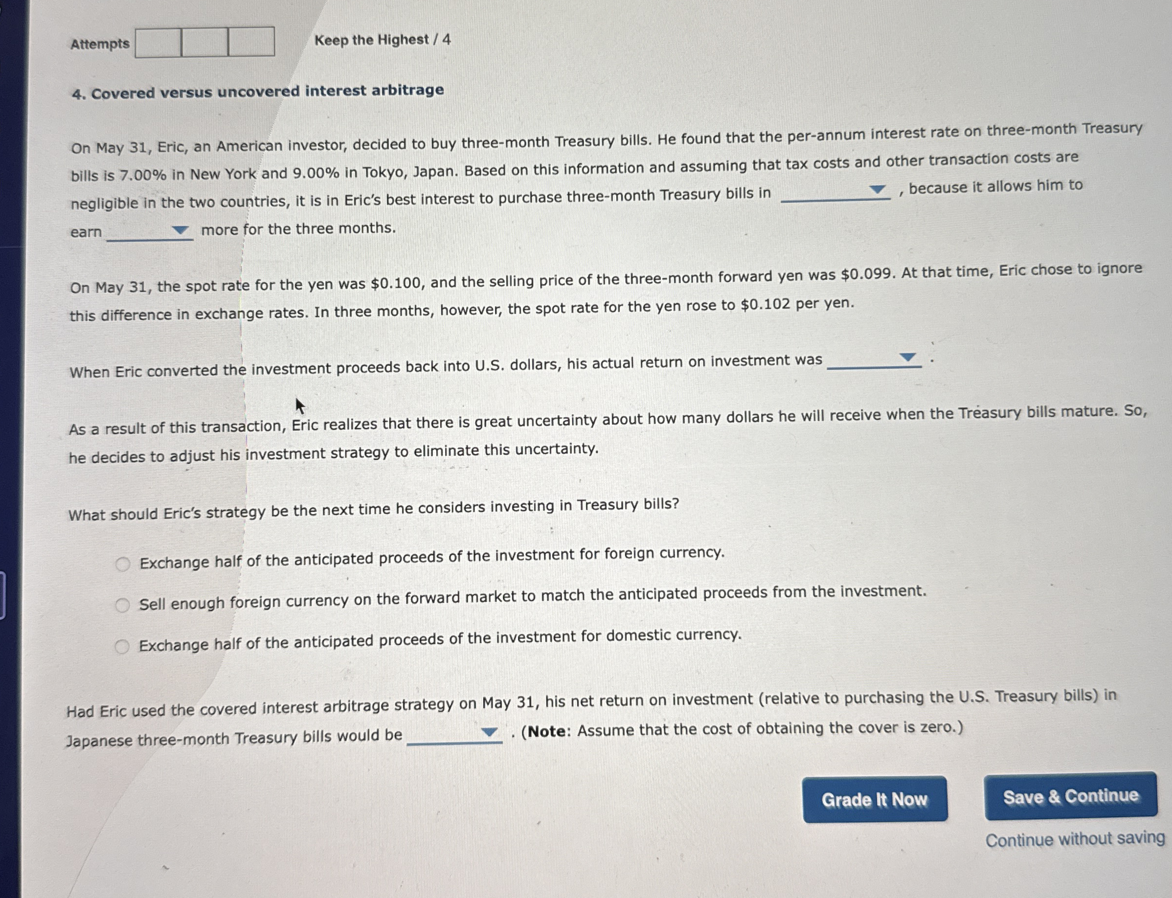  Back to Assignment Attempts Keep the Highest /2 The forward rate