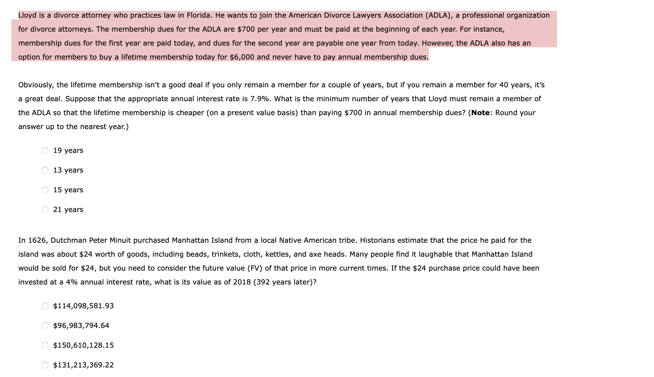  please calculate this problem step by step with correct answers Lloyd