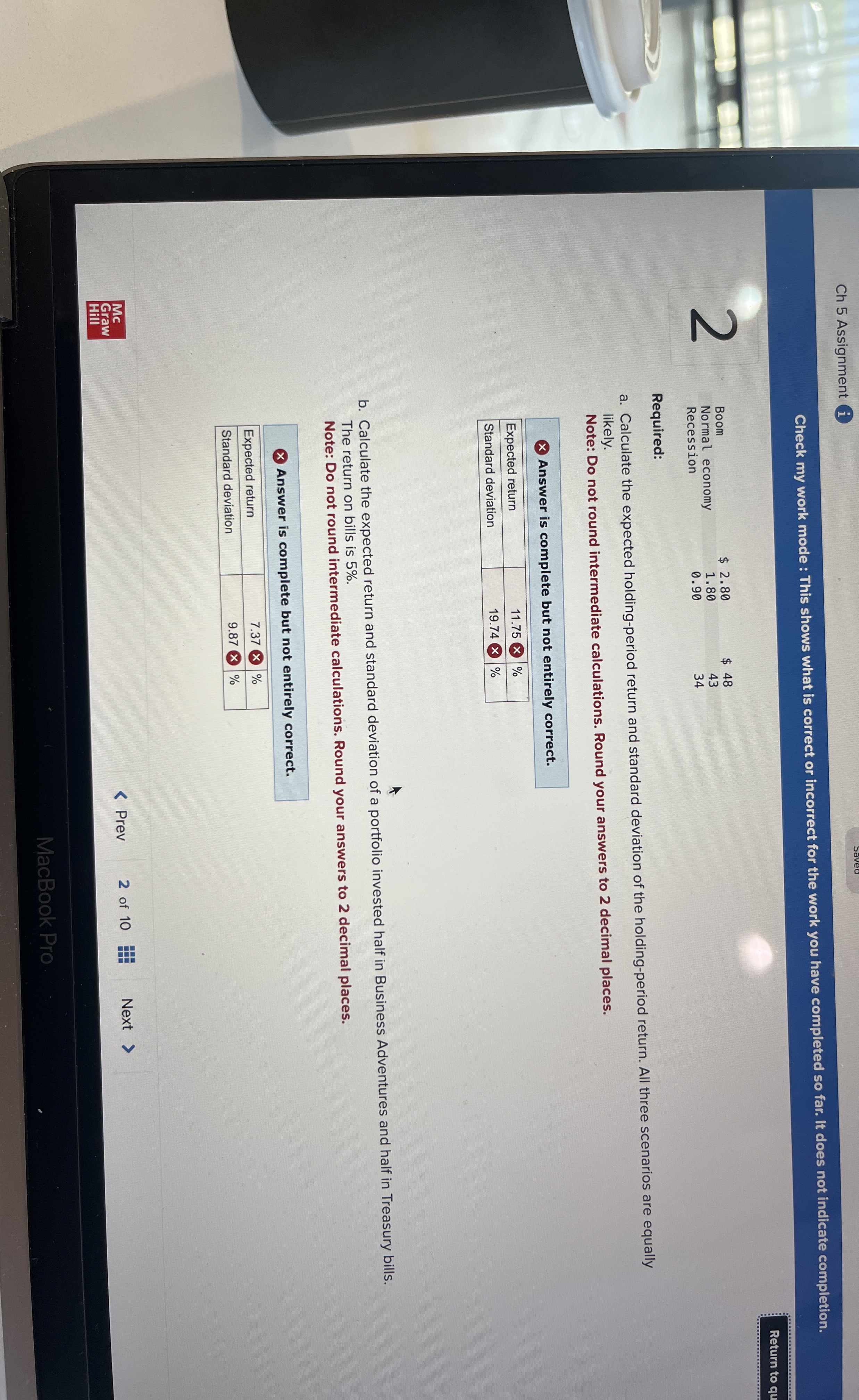  Ch 5 Assignment Check my work mode : This shows what
