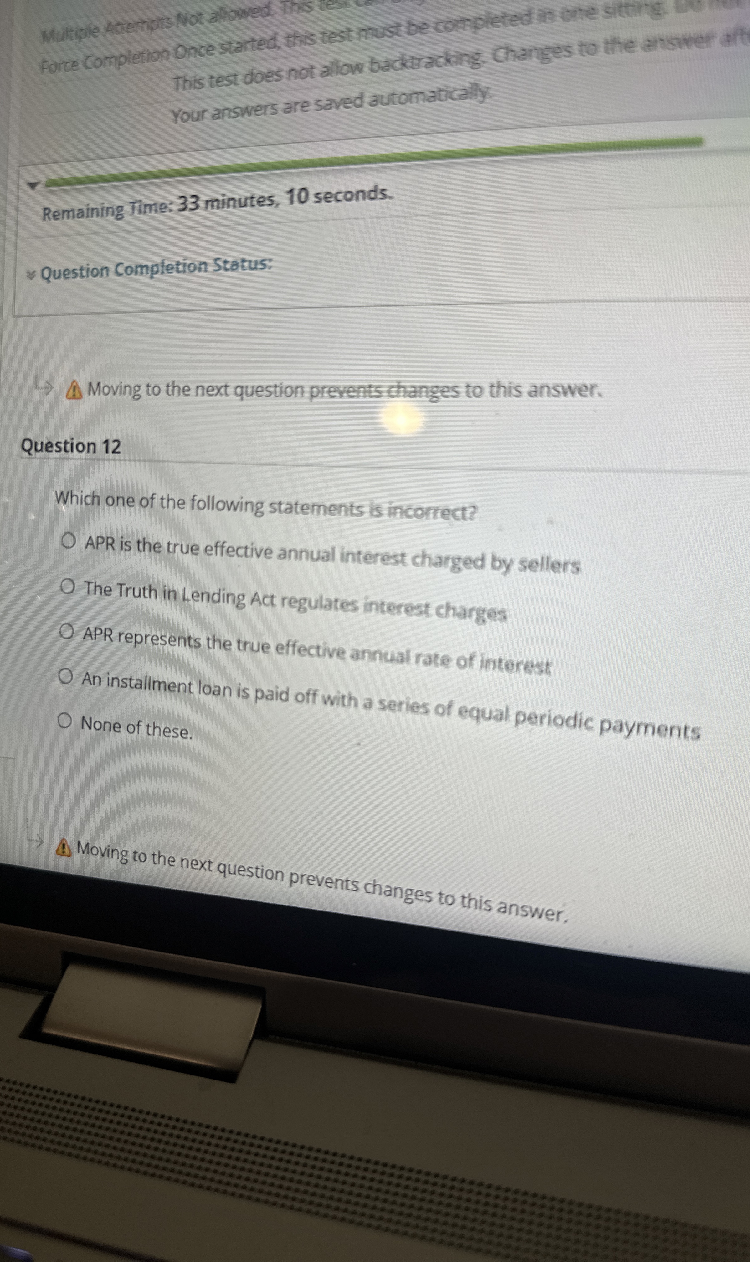  Moving to the next question prevents changes to this answer. Question