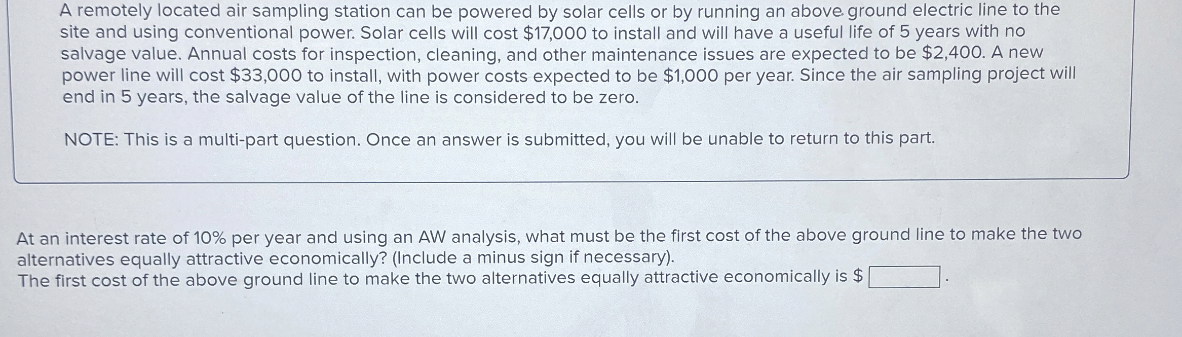  A remotely located air sampling station can be powered by solar