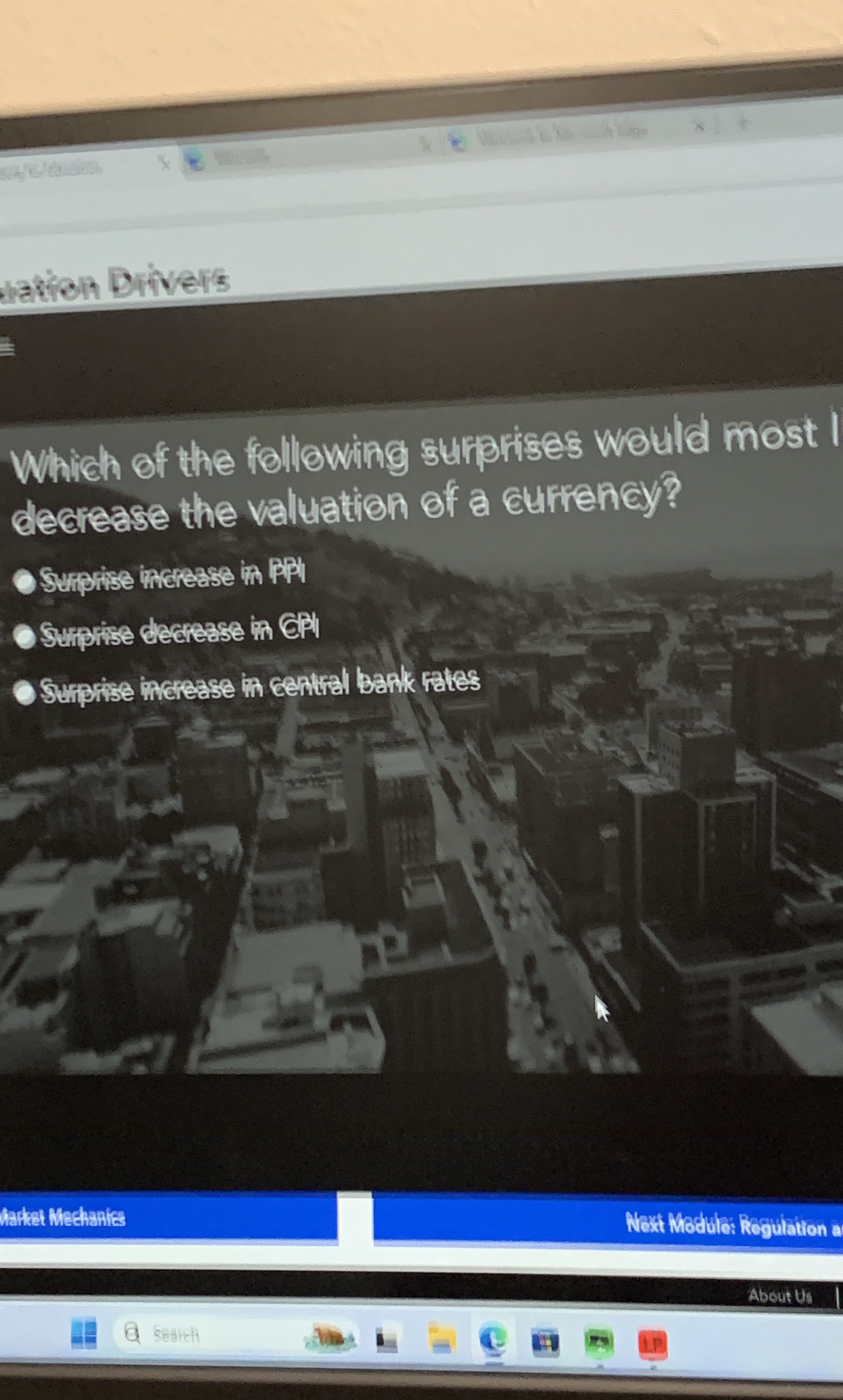  Which of the following suriarises would most I degrease the valuation