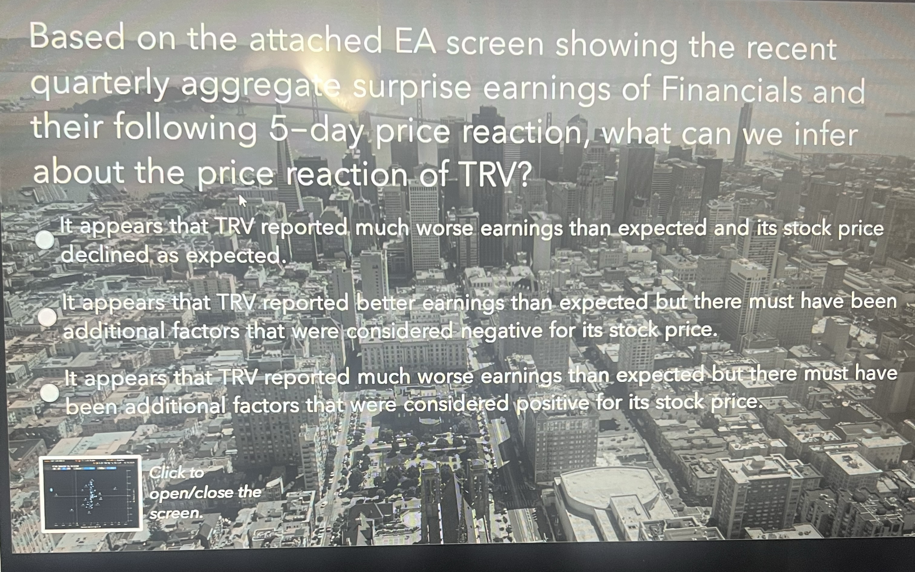  Based on the attached EA screen showing the recent quarterly aggrega