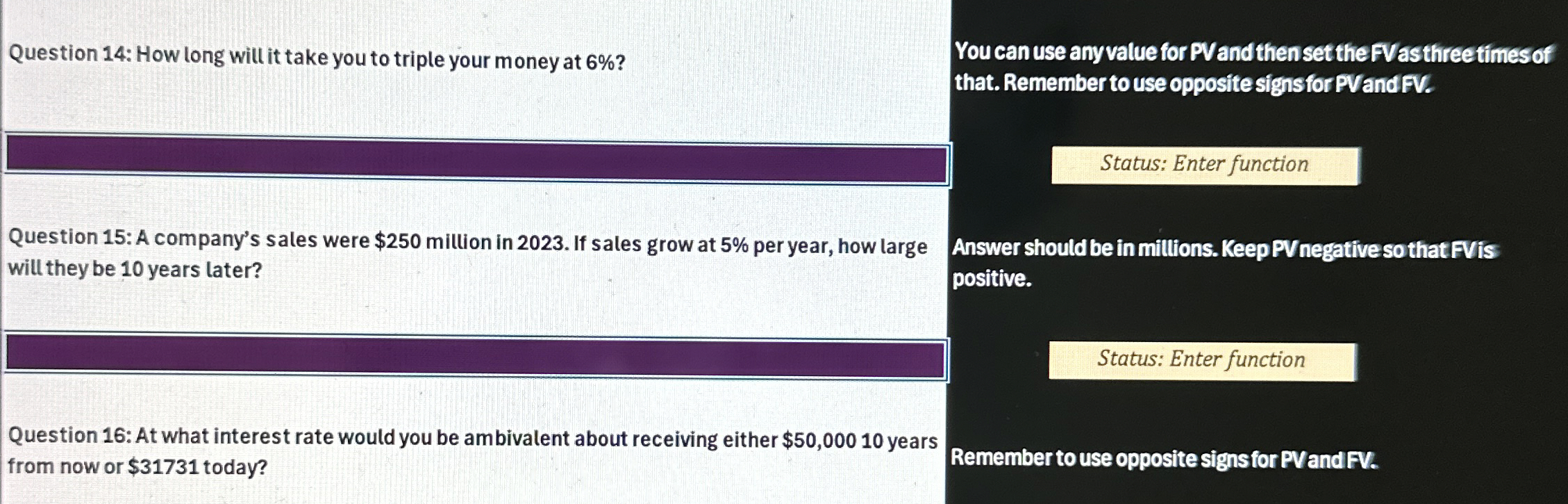  Question 14: How long will it take you to triple your