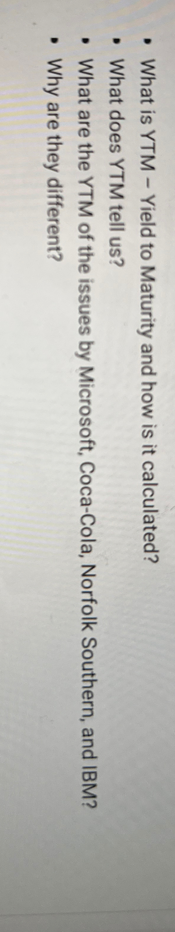  -What is YTM - Yield to Maturity and how is it