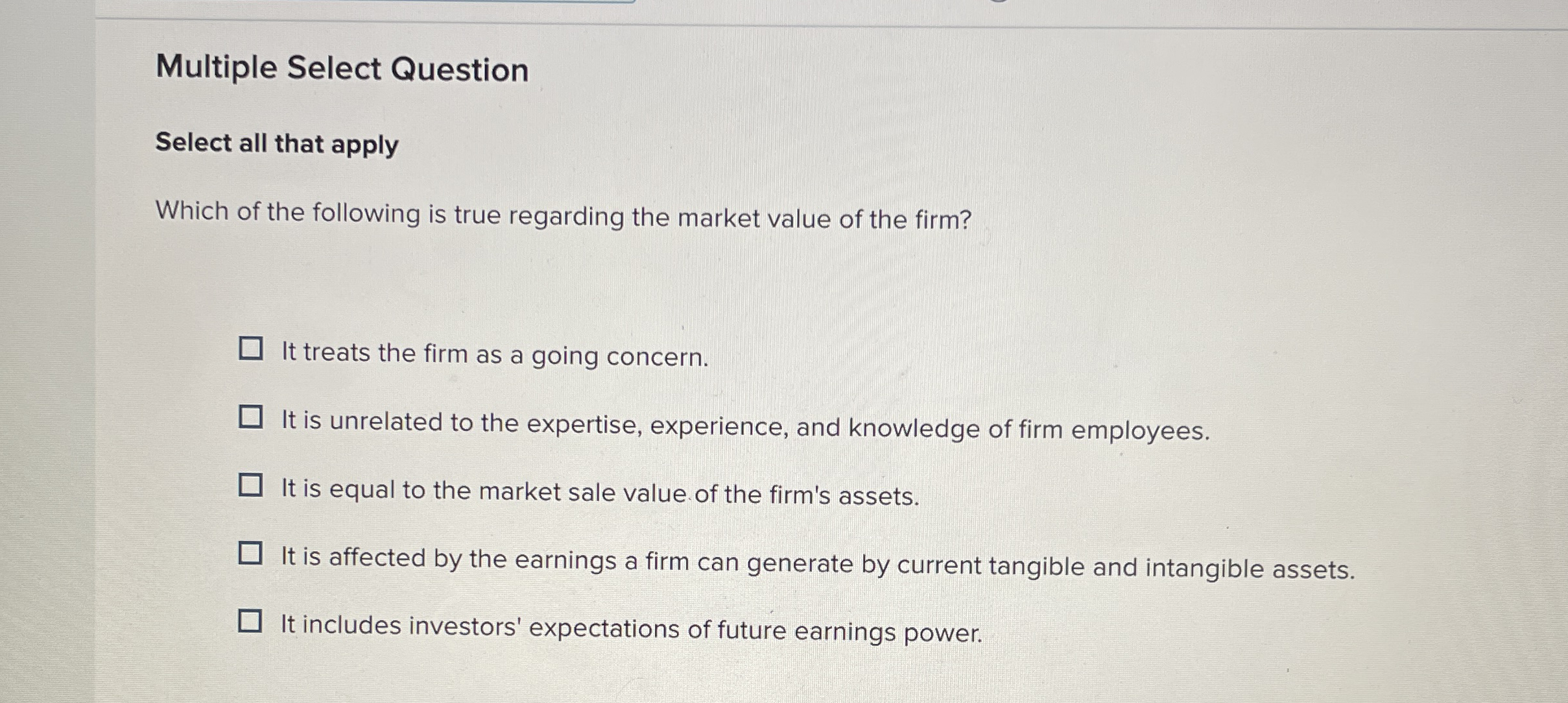  Multiple Select Question Select all that apply Which of the following