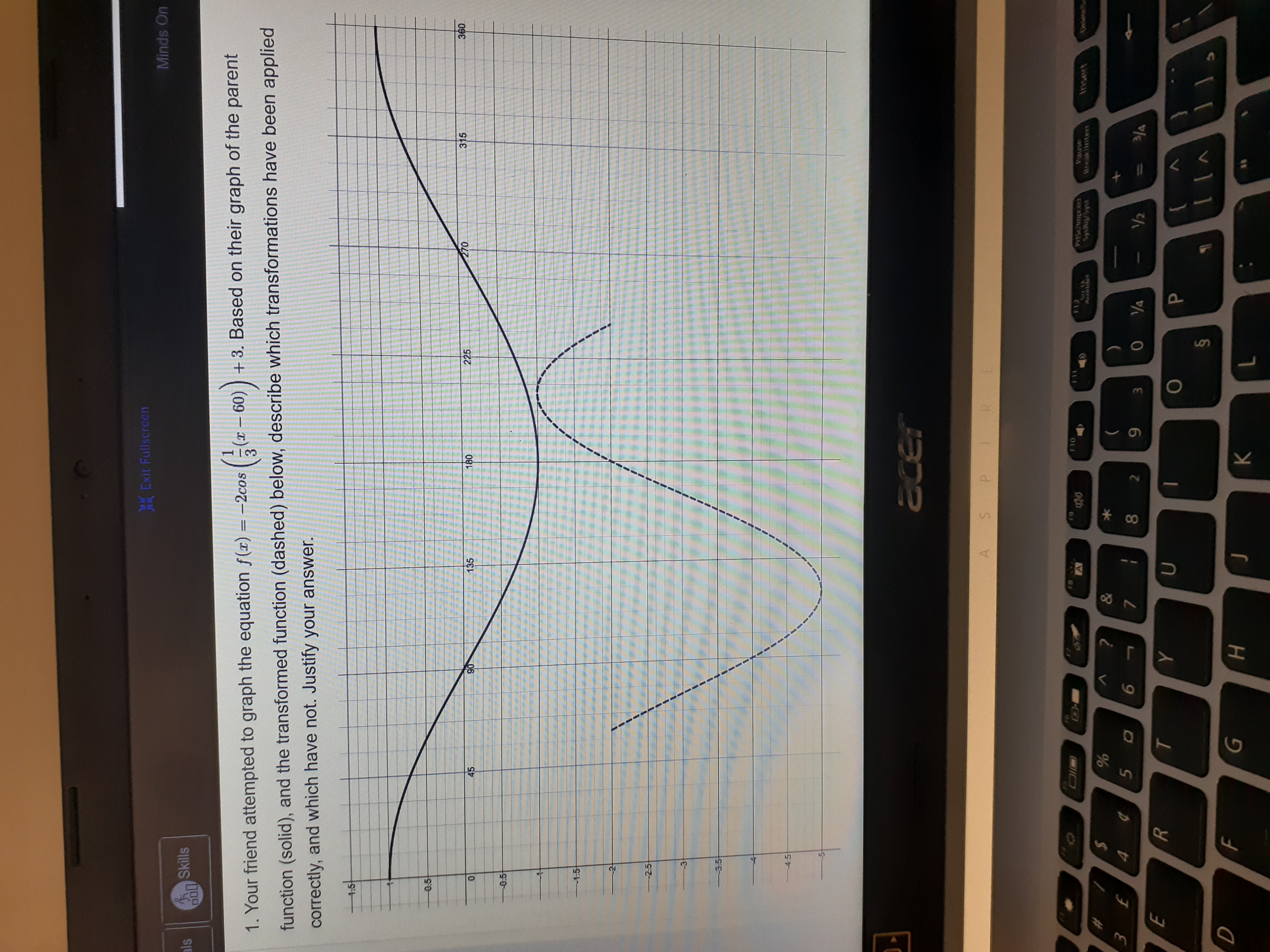 O con Skills -4:5 2. Your friend attempted to describe the transformations
