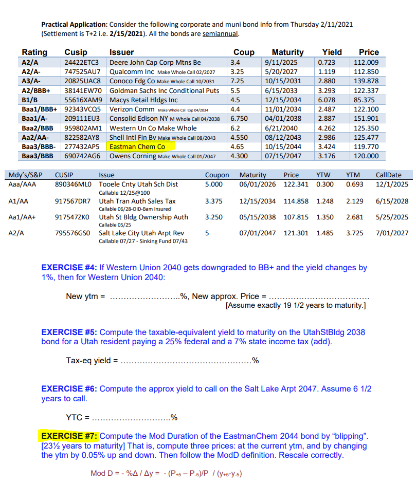  I need help in solving exercise 7. Practical Application: Consider the