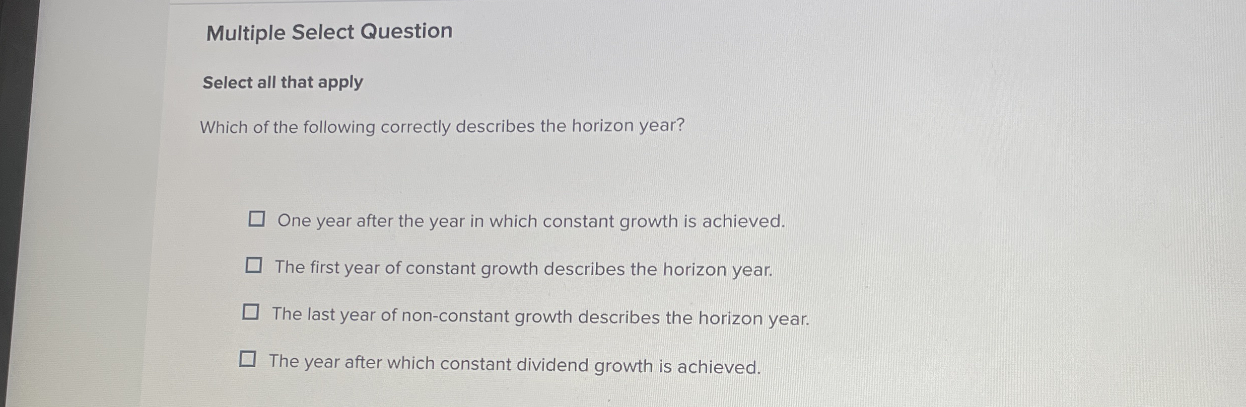  Multiple Select Question Select all that apply Which of the following