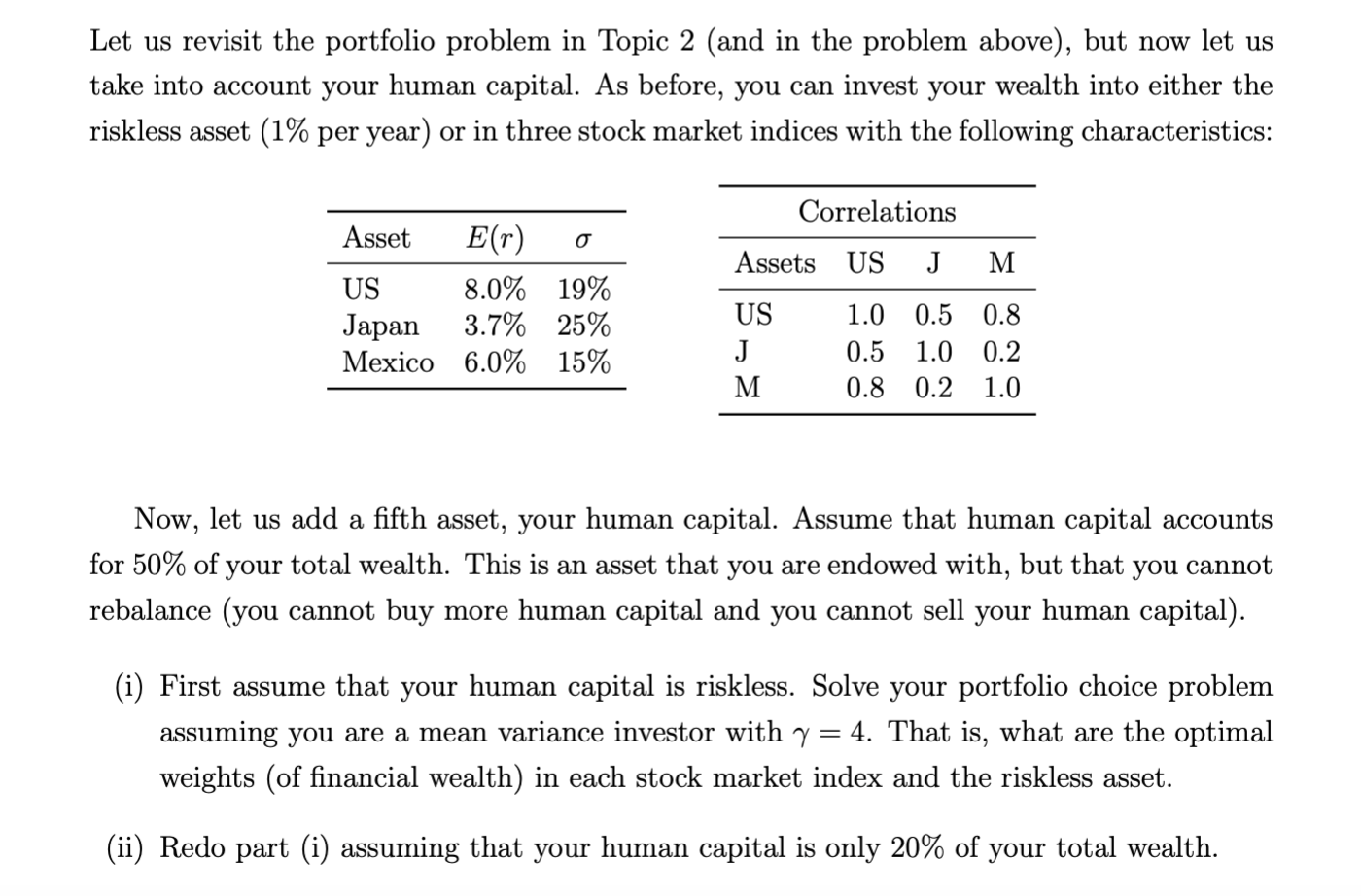  Let us revisit the portfolio problem in Topic 2(and in the
