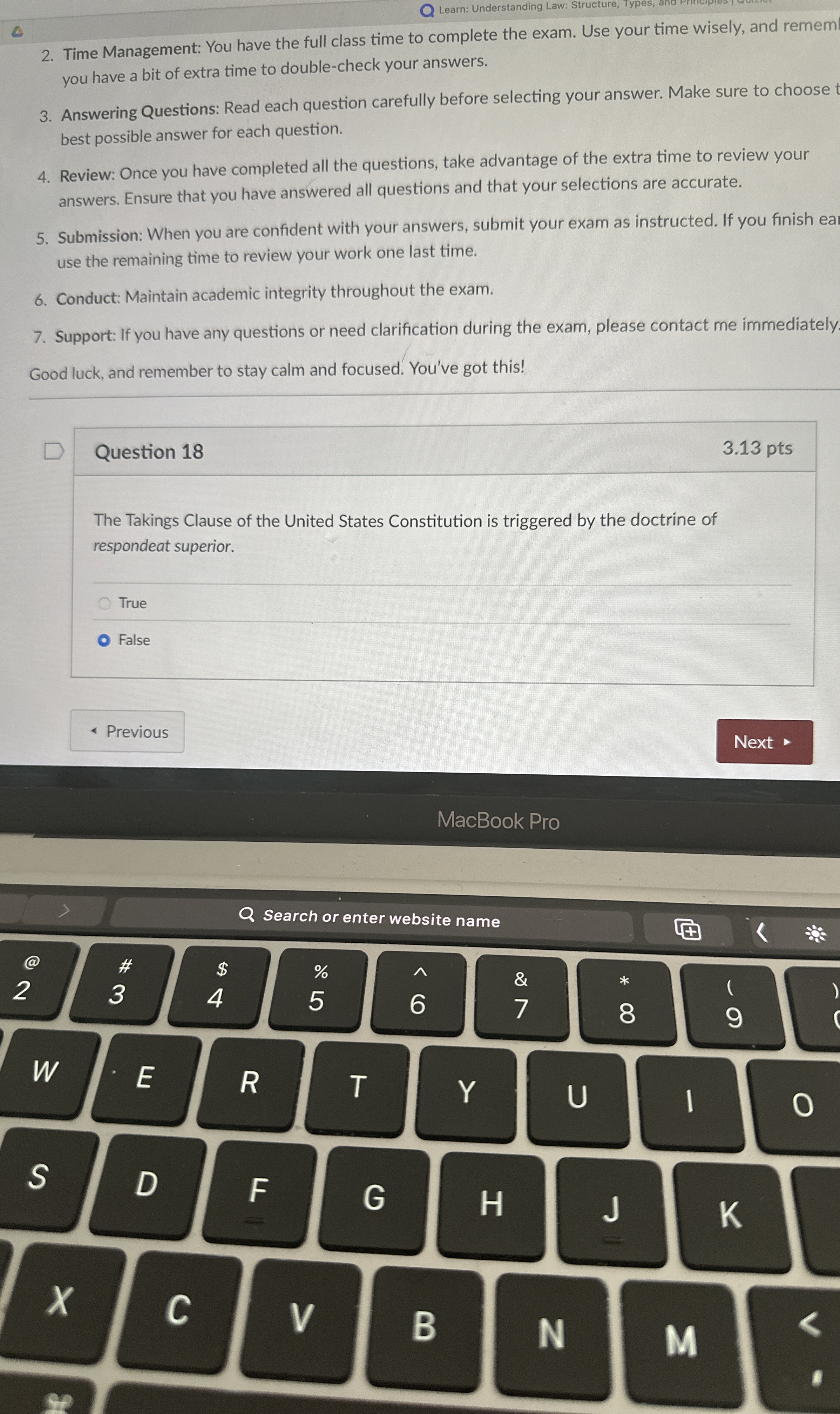  Time Management: You have the full class time to complete the