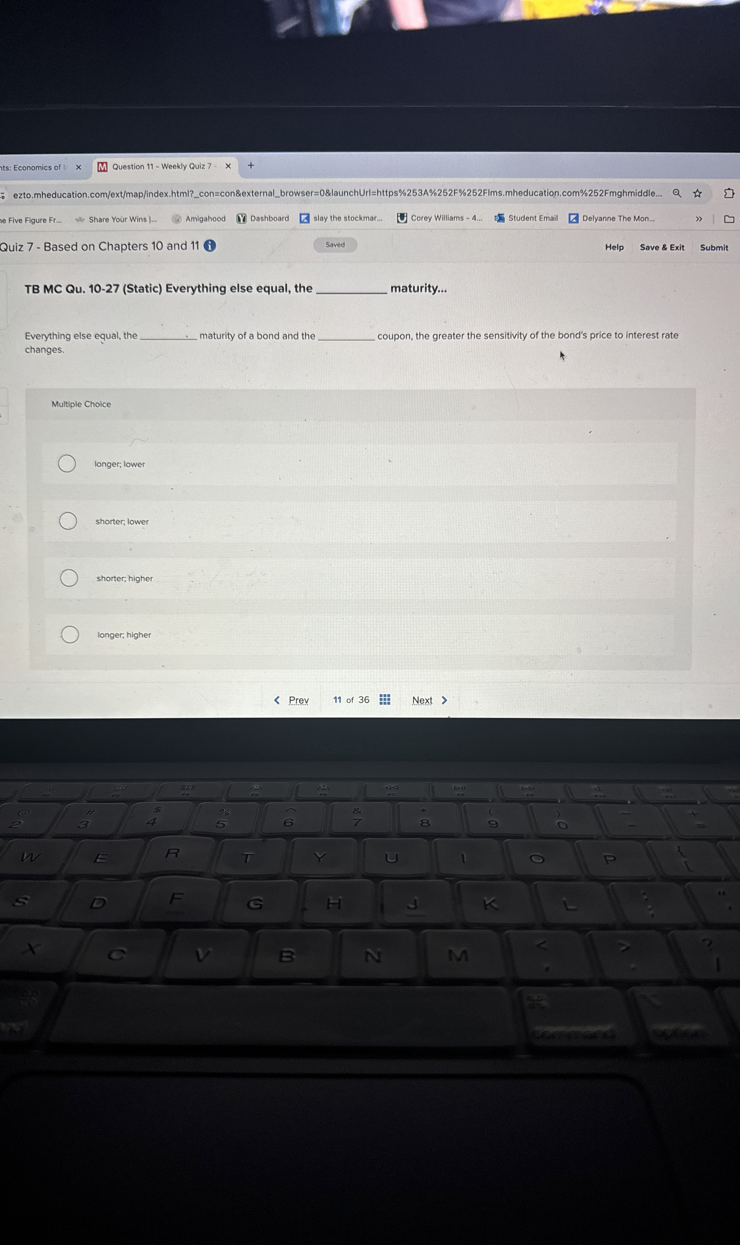  TB MC Qu.10-27(Static) Everything else equal, the naturity... Everything else equal,