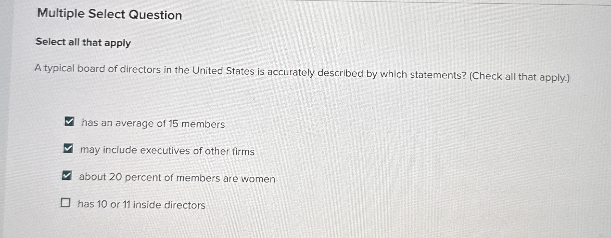  Multiple Select Question Select all that apply Besides the right to