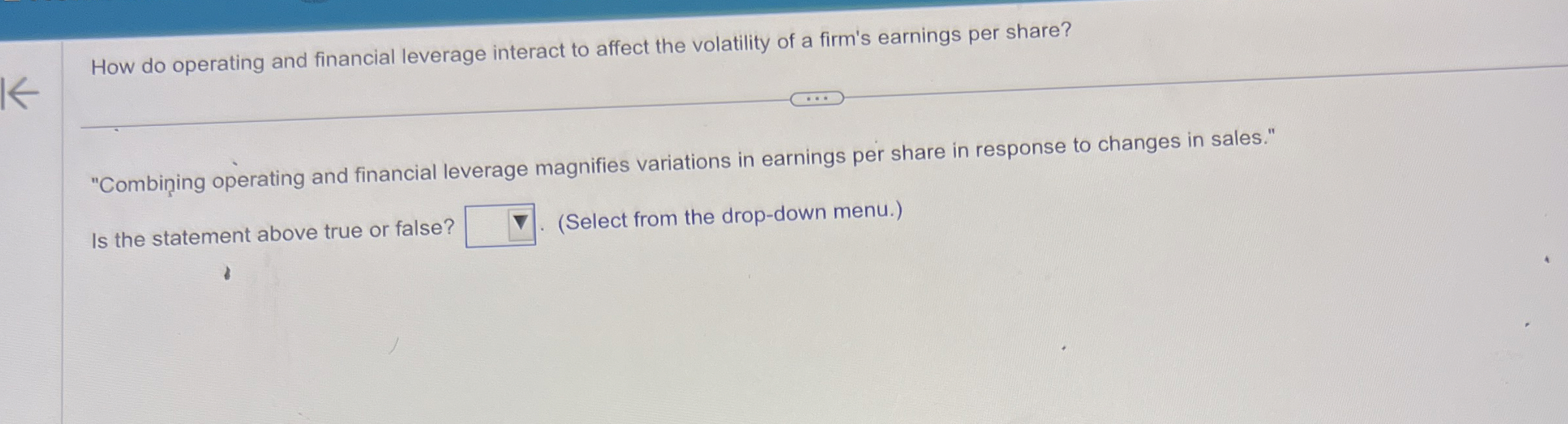 How do operating and financial leverage interact to affect the volatility