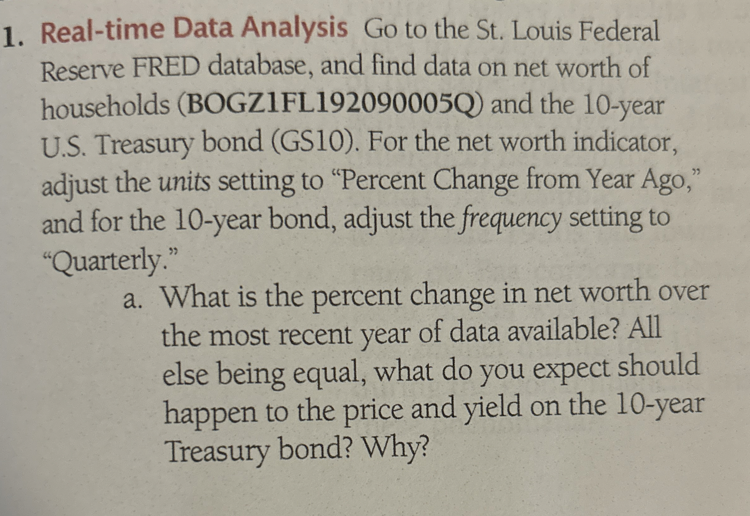  Real-time Data Analysis Go to the St. Louis Federal Reserve FRED