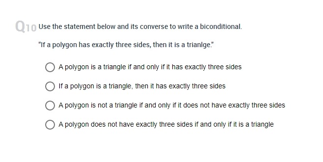 if it is reversible. If so, write it as a true biconditional.