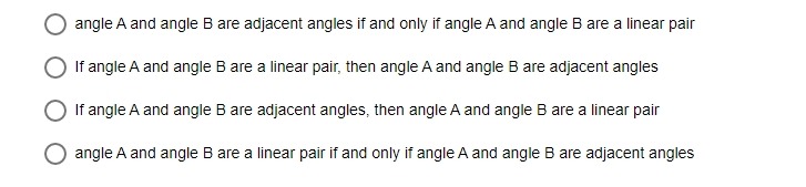 O A figure is a quadrilateral if and only if the figure