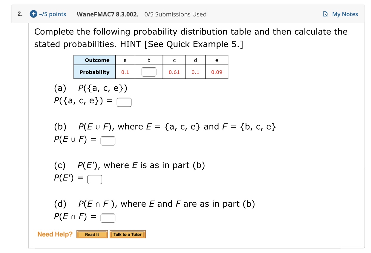 What are the steps in solving this? 2. + -/5 points WaneFMAC7
