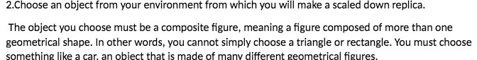  2.Choose an object from your environment from which you will make