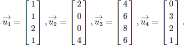 1) Let the vectors be \f
