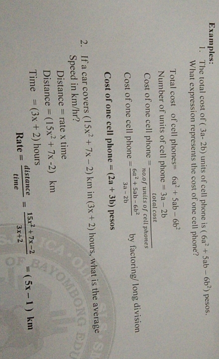 ASAP1: Solve the following problems completely . show solutions . examples are