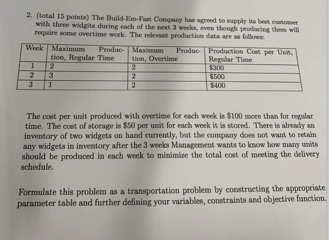 Could you please help me to solve this problem ? 2. (total