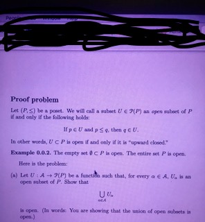 Proof problem Let (P. 5) be a post. We will call