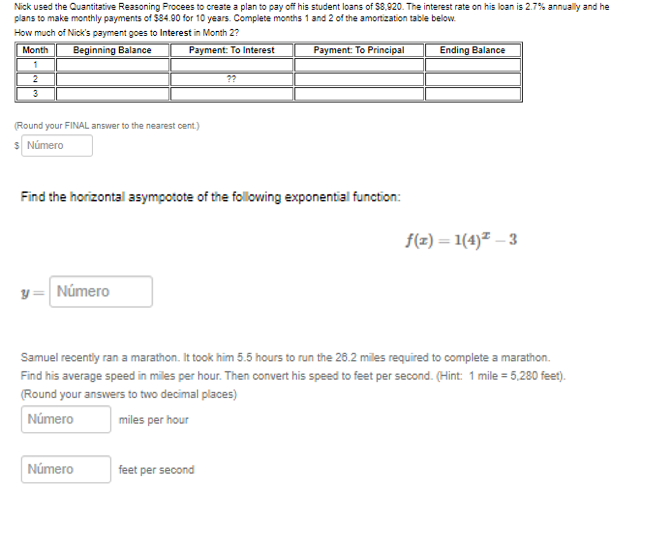 help to solve this question Nick used the Quantitative Reasoning Procees to