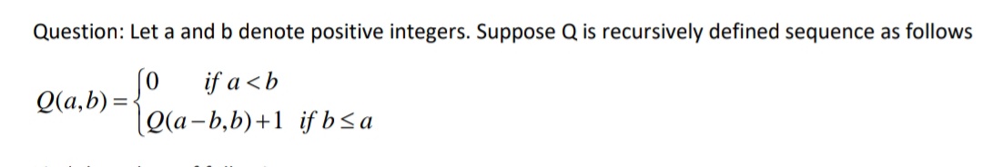 Answer this question . Question: Let a and b denote positive integers.