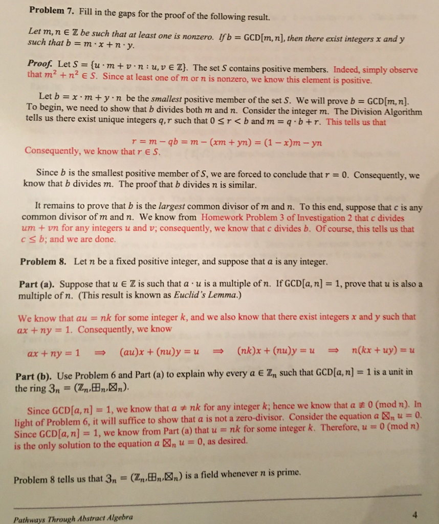 a prime number, use Euclid's Lemma to show that I (a) is