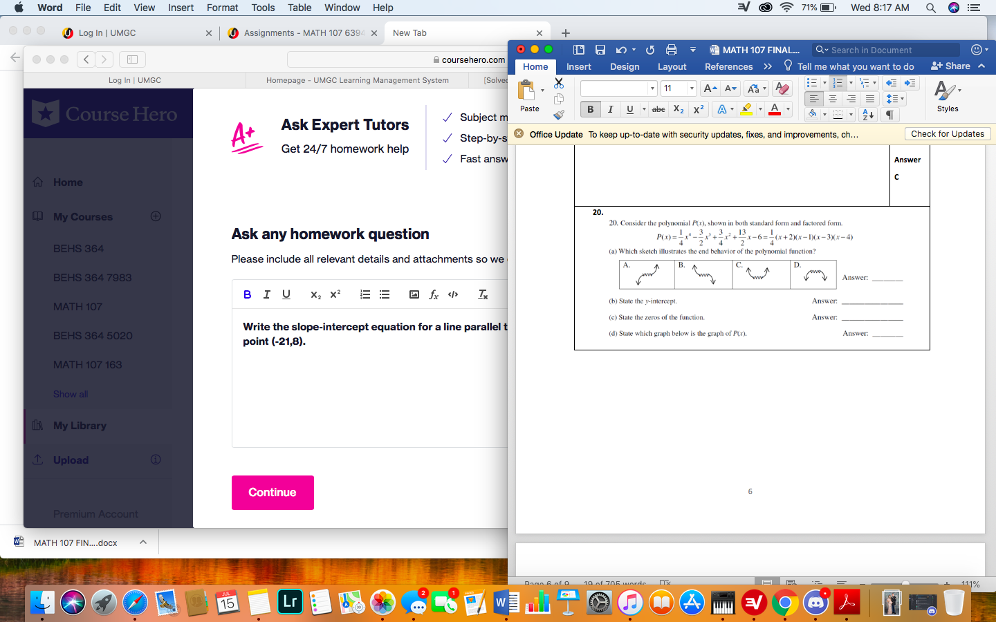  " Word File Edit View Insert Format Tools Table Window Help