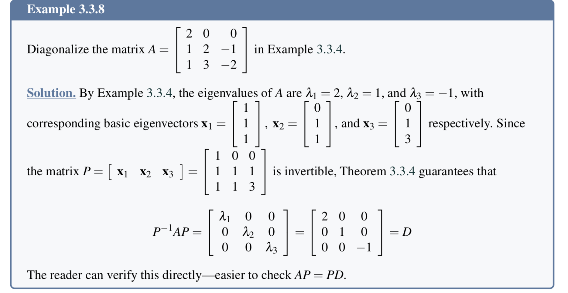 step by step explanations for each operation please Example 3.3. 2 0