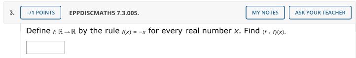 Help me with this 3. -/1 POINTS EPPDISCMATH5 7.3.005. MY NOTES ASK