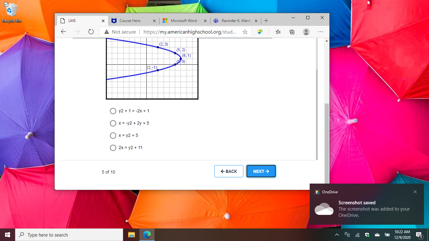 x i Ravinder K. Manki x + A Not secure | https://my.americanhighschool.org/stud..