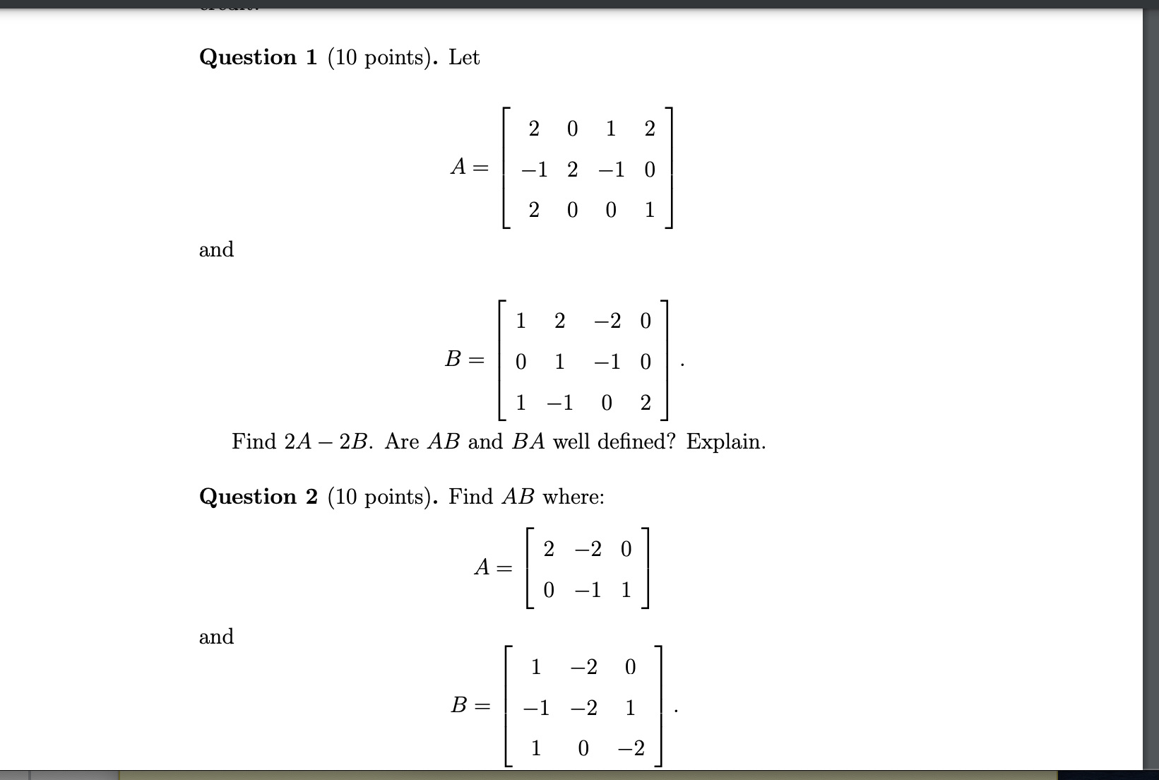 Please answer both questions 1 and 2 + show ALL work, thank