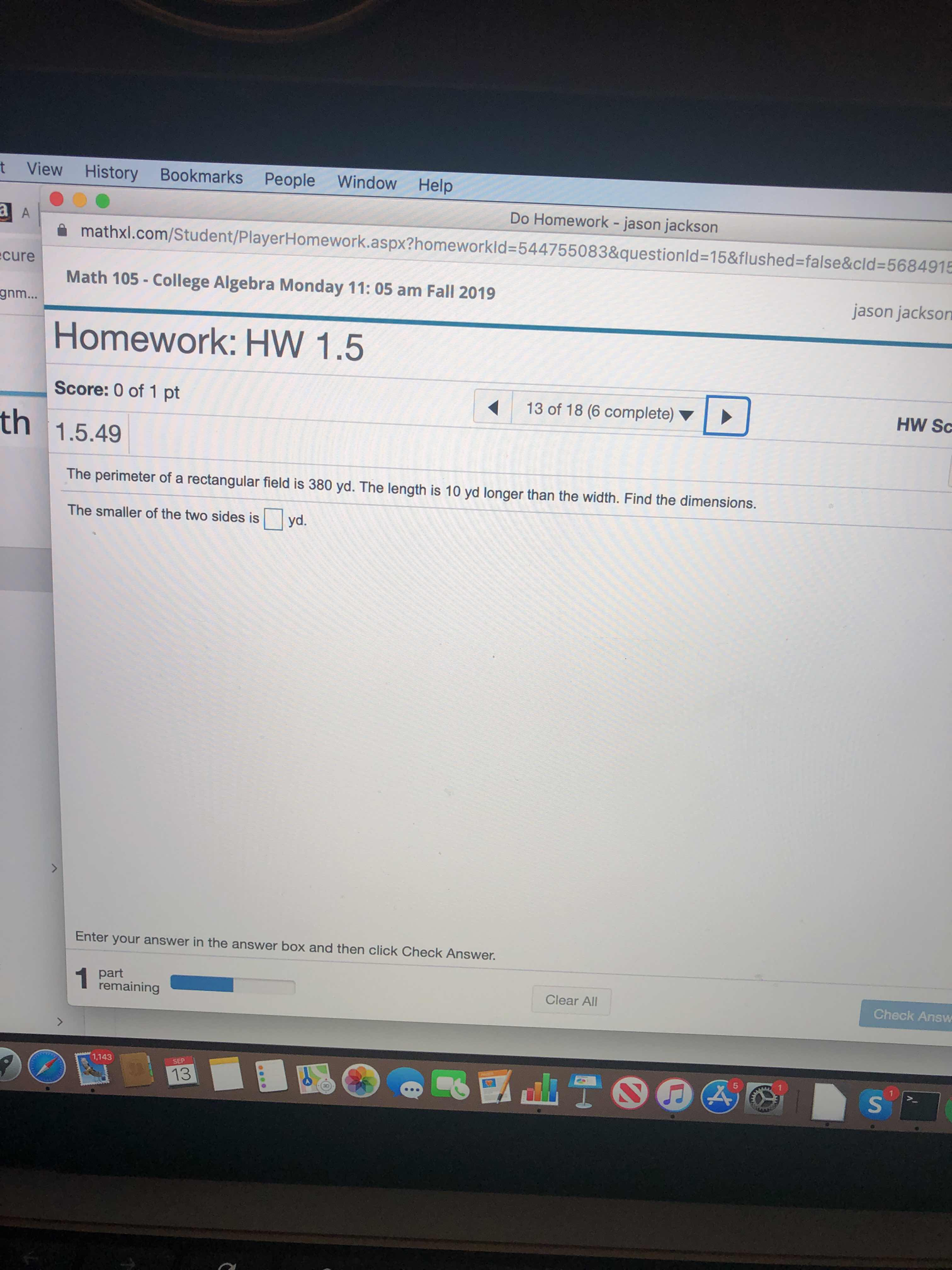  View History Bookmarks People Window Help A Do Homework - jason