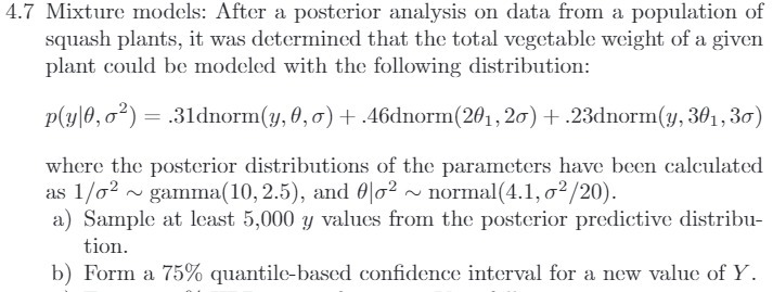 4.7 Mixture models: After a posterior analysis on data from a