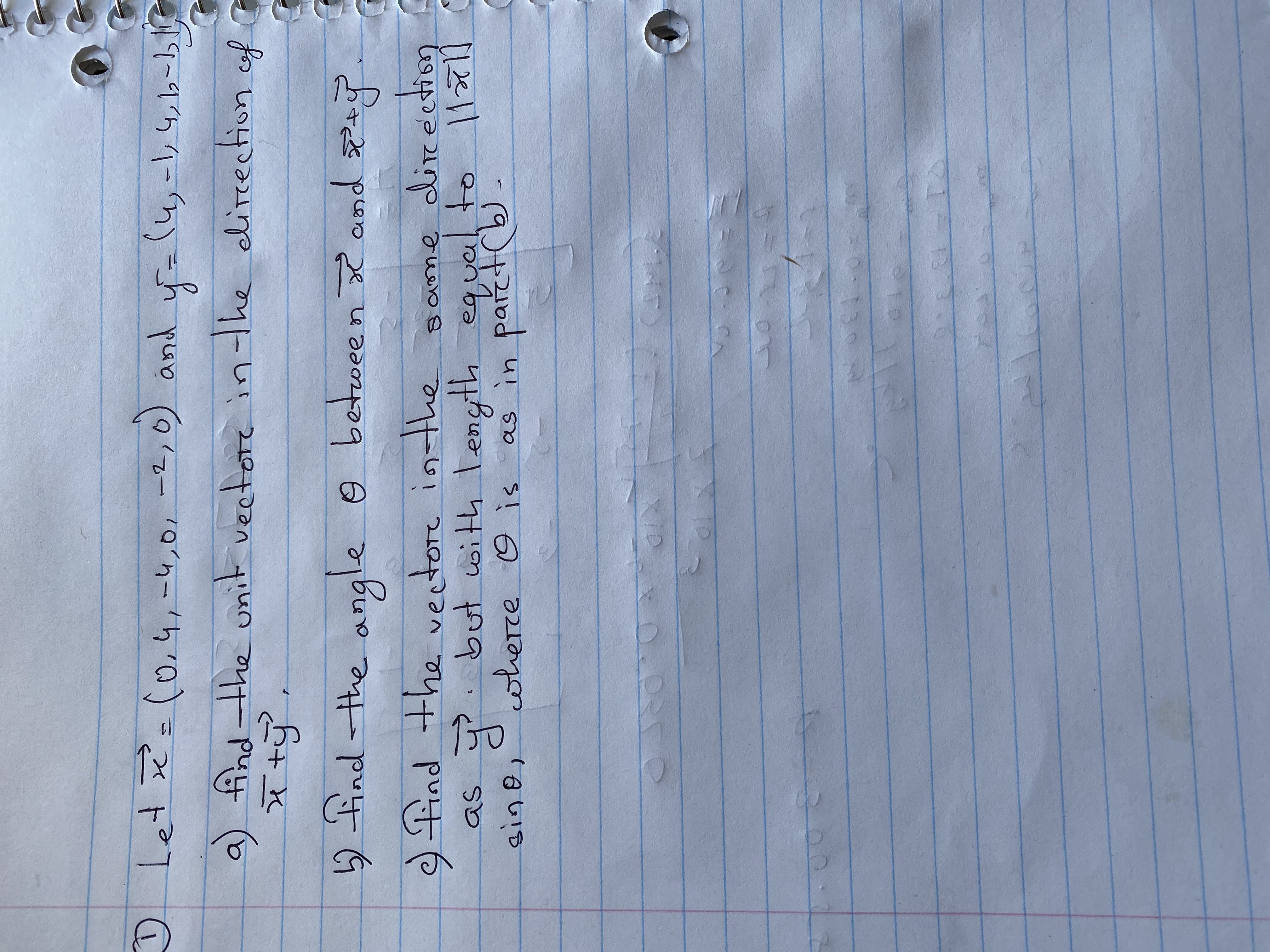 I am having problem to solve it. D Let re = (0,