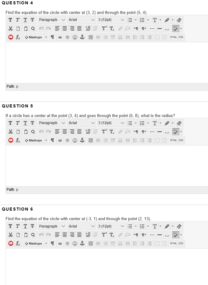 major arc? TT TT Paragraph \\ Arial 3 (12pt) fx Mashups -