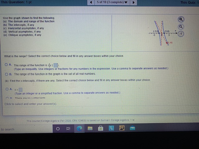 question! Please help the test is tomorrow at 11am. is Question: 1