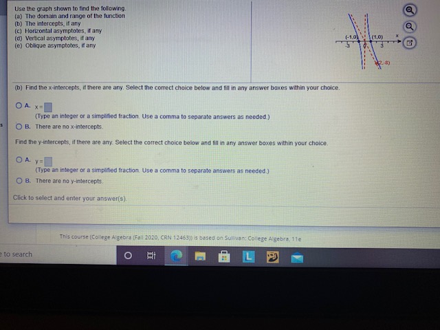 to find the following. a) The domain and range of the function