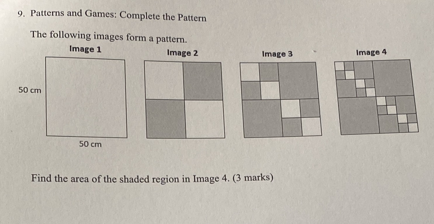Logic and reasoning 9. Patterns and Games: Complete the Pattern The following