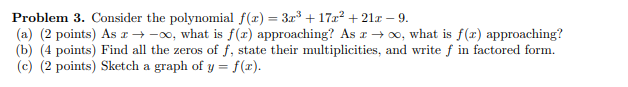 i stuck in this question solve this question Problem 3. Consider the