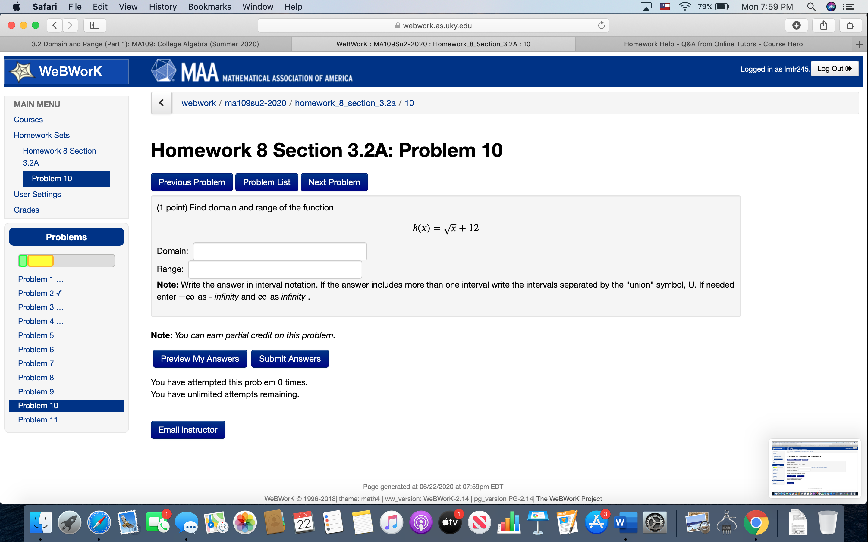 C 3.2 Domain and Range (Part 1): MA109: College Algebra (Summer 2020)