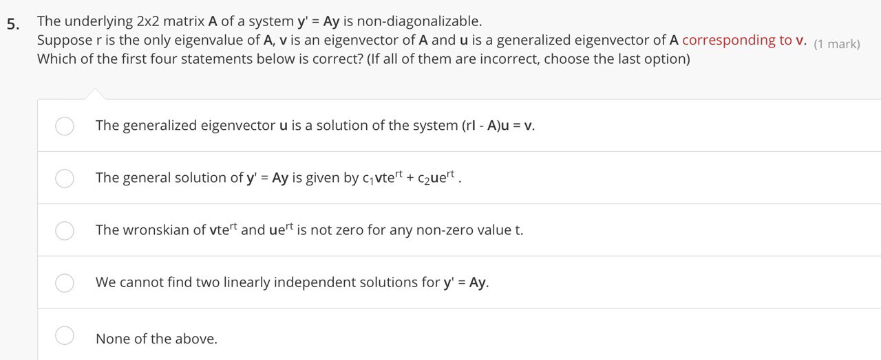 and stability of its equilibrium point. (1 mark) Node; asymptotically stable Node: