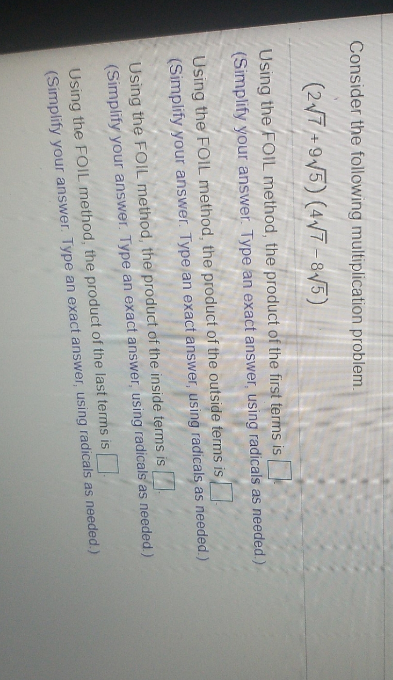 pls solve this Consider the following multiplication problem. (217 + 97/5) (417-875)