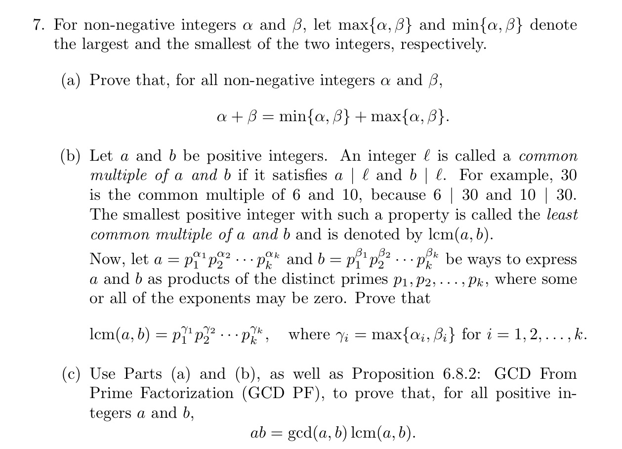 Can anyone help me with this question 7. For nonnegative integers a