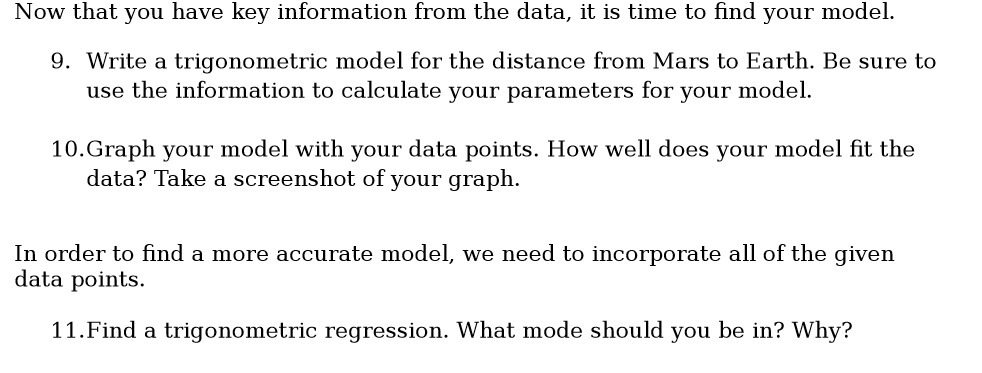  Now that you have key information from the data, it is